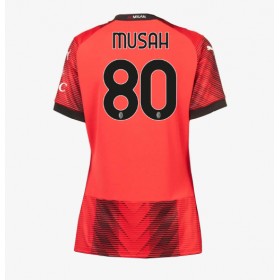 AC Milan Yunus Musah #80 Hemmakläder Dam 2023-24 Kortärmad